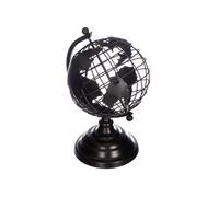 Atmosphera – Globe terrestre en métal – Noir – H. 28 cm