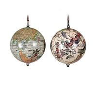 Globe terrestre et globe céleste en 1551, à suspendre