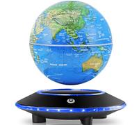 Globe terrestre flottant avec lumière LED blanche, globe magnétique flottant, écran rotatif à 360 degrés, lampe d'ambiance, veilleuses pour la décoration du bureau à domicile, anniversaire