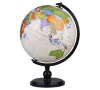 Globe terrestre, globe géographique éducatif rétro avec socle en ABS et support noir, 25 cm (9,8 pouces), décoration for adulte ou bureau