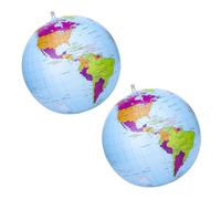 Globe Terrestre Gonflable Ballon,2PCS PVC De Plage Globes Gonflables Globe Mondial Pliable Gonflable pour Enseigner La Géographie des Enfants pour La Piscine Les Fêtes Jeux Et Jeux é Ducatifspour