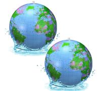 Globe Terrestre Gonflable Ballon De Plage Globes Gonflables en PVC pour Les Vacances, La Piscine, Les Fêtes,Jeux Et Jeux éDucatifs