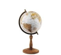 Globe Terrestre - HOME DECOR - 20 cm - Marron - Bois/Resine - Art Deco