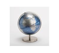 Globe terrestre Lumières givrées bleu argent - Amadeus - Bleu - Plastique Bleu et silver