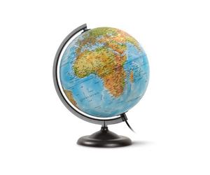 Globe terrestre lumineux 25 cm "basic" bleu