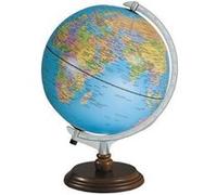 Globe terrestre lumineux 30cm base bois avec constellations G