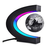 Globe Terrestre Lumineux Flottant Magnétique avec Lumières LED pour Education, Enseignement, Décoration de Bureau et Cadeau Créatif
