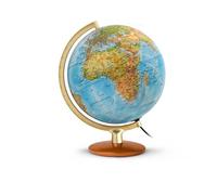 Globe terrestre lumineux - JPC - 30 cm - Relief bleu - Double cartographie