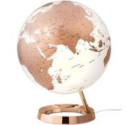 Globe terrestre lumineux Light & Colour Ø 30 cm - Métal cuivré - Atmosphère Orange G