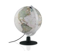 Tecnodidattica - Globe terrestre NATGEO Executive | Cartographie officielle physico-politique NATIONAL GEOGRAPHIC Executive en style antique | Lumineux et rotatif | Textes en français | Diamètre 30 cm