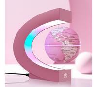 Globe terrestre magnétique flottant avec lumières LED multicolores, gadget cool pour bureau, maison, bibliothèque, décoration de bureau, meilleur cadeau pour femme, mère, femme, petite amie, fille