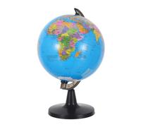 Globe Terrestre Rotatif 14,16cm pour Éducation Bleu Plastique | Base Stable Lourde, Design Gain de Place, Carte HD Imprimée, pour Démonstrations Tableau et Maison