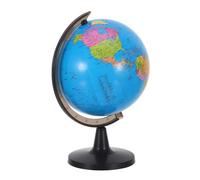 Globe Terrestre Rotatif de Bureau 14,16cm Bleu en Plastique | Carte HD Imprimée, Base Stable et Lourde, Surface Effaçable et Étanche, pour Enseignants et Bureau