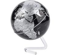 Globe terrestre rotatif support transparent - Éducatif jeu - Argenté