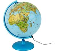 Globe terrestre Safari pour enfants, avec animaux, illuminé physique / politique, sphère 30 cm Nova Rico