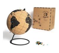 TRIPVEA® Globe terrestre 20 cm vintage en liège - Mappemonde décorative thème voyage - Idée cadeau et déco idéale pour votre bureau ou la chambre de votre enfant
