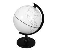 Globe Terrestre Vierge à Fabriquer en Plastique Blanc pour Garçon Fille | Modèle Non Peint, Écriture et Peinture, Apprentissage Interactif, Décoration Maison, Usage Créatif