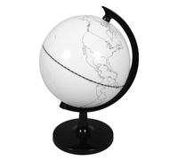 Globe Terrestre Vierge Effaçable en Plastique, Apprentissage Interactif | Blanc Créatif pour Loisirs Créatifs, Réutilisable, Décoration Maison, Conçu pour Garçon Fille