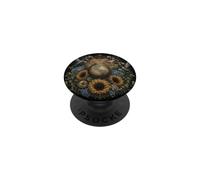 Globe terrestre Vintage pour Enseignant de géographie Style Floral PopSockets PopGrip Adhésif