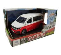 Kids Globe Jouet pour enfant VW Transporter 520362 Die-cast Pull-back Rouge 13,5 cm