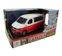 Kids Globe Jouet pour enfant VW Transporter 520362 Die-cast Pull-back Rouge 13,5 cm