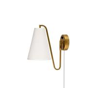 Globen Lighting Lou Applique Murale Bouclé Blanc/ Laiton