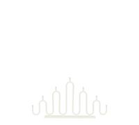 Globen Lighting Noel 7 Bougeoir/Lampe Portative de l'Avent Blanc Ivoire
