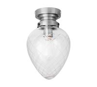Globen Lighting Plafonnier Juni IP44 Acier antique-transparent