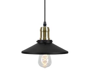 Globen Lighting Suspension Disc mini Noir mat-laiton brossé