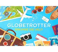 Globetrotter. Reisespiel: Erkunde die Welt! / XXL-Spielplan mit Drehpfeil / 20Touernpläne / 69 Ansichtskarten / 10 Airport-Karten / 201 Reisekarten / 50 Tickets / 20 Meilenstein-Chips / 6 Spielfiguren