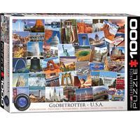 Globetrotter USA Puzzle En Bois De 1000 Pièces