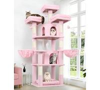 Globlazer Arbre a Chat Château 3 Perchoirs 2 Niches 2 Paniers pour 2 Chats | Solide Arbres à Chats Plusieurs Détente Amovible Lit Poteau à Griffer Sisal Facile à Monter Tour à Chat pour Chats Intérieur