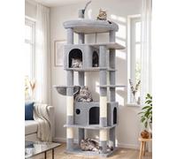 Globlazer F74B Arbre à Chat Solide XXL Arbres 188 cm pour 3-4 Grand Chats | Stable Coin Arbre à Chat avec 3 Niches, Grandes Plateforme Panier, 5 Griffoirs Sisal, Robuste Sécurisé, pour 3-5 Chats Adult