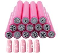 GLOBLELAND 15 pièces Stamping pour Nail Art Outils de Nail Art DIY Stylo de Stamping pour Ongles en Forme de Fleur Outil de Nail Art avec Différents Motifs Ensemble de Stylos de Stamping pour Ongles