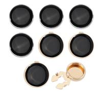 GLOBLELAND 2 couleurs, 4 pièces par couleur, boutons de manchette en laiton doré et noir émaillé pour chemises homme. Boutons plats ronds, style classique, pour vêtements, mariages