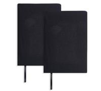 GLOBLELAND 2 pièces Extensible Housses de Livre en Tissu Noir avec Ruban 6"X9" Couverture de Protection Lavable pour Livre Jusqu'À 8.5"X9.5" Couverture Réglable pour Cahier Bible Agenda Ou Livre