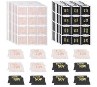 GLOBLELAND 20 Feuille 240 pièces Onglets Mensuels Autocollants pour Planificateur Mensuel Étiquettes D'Index Mensuel Imperméables Calendrier Auto-Adhésif Intercalaires Mensuels pour Organiser