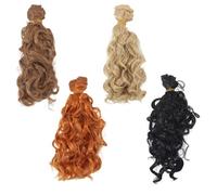 GLOBLELAND 4 pièces 4 couleurs Perruque Bou pour Poupée de 100cm/40 pouces de Long Extension de Cheveux pour Fabrication de Poupées BJD Accessoires DIY Perruques de Poupée Longues Accessoires