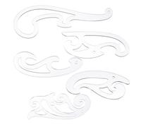 GLOBLELAND 5 Pieces règle Courbe Française en Acrylique 5 styles pour Outils de Couture Pochoirs de Dessin en Acrylique Transparent Modèles Règle de Dessin pour la Fabrication de Patrons de Couture