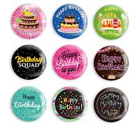 GLOBLELAND 9 Pièces Divers Couleurs Badges Ronds en Métal C'est Mon Anniversaire Bouton Anniversaire Badges Fête Anniversaire épingles Anniversaire Badges Broche Boutons pour Enfants, Adultes
