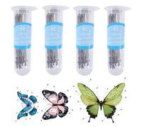 GLOBLELAND Lot de 400 D'Épingles à Insectes en Acier Inoxydable Épingles D'Entomologie pour Spécimens Collections de Papillons Aiguille pour Collectionneurs Scolaires avec Bouteilles Taille # 0 1 2 3