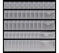 GLOBLELAND Lot de 50 Pochettes de Rangement pour tampons Transparents et Matrices 5 Tailles en Plastique PVC