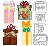 GLOBLELAND Matrices de Découpe Boîte Porte-Carte Cadeau pour la Fabrication de Cartes Matrices de Découpe en Métal Modèles pour Scrapbooking Journal Gaufrage Papier Artisanat Décor