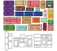 GLOBLELAND Matrices de Découpe de Cadre de Timbre-Poste pour Scrapbooking, Billets en Métal Pochoirs de Gaufrage, Modèle pour Fabrication de Cartes en Papier, Décoration