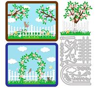 GLOBLELAND Matrices de Découpe de Clôture de Jardin Pour Faire des Décorations de Cartes Fleurs Nuages Matrices Découpées Pochoirs Pour Scrapbooking Gaufrage Papier Matrices Pour Album Photo Décor