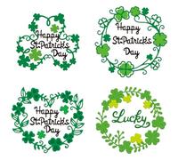 GLOBLELAND Matrices de Découpe de Couronne de la Saint-Patrick pour la Fabrication de Cartes en Métal St. Mots de la Saint-Valentin Matrices de Découpe Modèles pour Scrapbooking Gaufrage