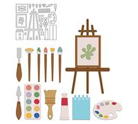 GLOBLELAND Matrices de découpe en métal pour bricolage, scrapbooking, festival, anniversaire, mariage, fabrication de cartes d'album, enveloppes, 9 x 8 cm, platine mat