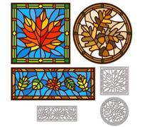 GLOBLELAND Matrices de découpe en métal pour la fabrication de cartes Motif feuilles d'automne Pour scrapbooking journal gaufrage décoration