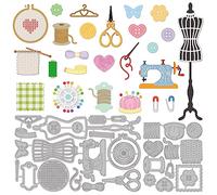 GLOBLELAND Matrices de Découpe pour Outils de Couture pour Bricolage Scrapbooking Machine à Coudre en Métal Pochoirs de Gaufrage Modèle pour Fabrication de Cartes en Papier