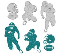 GLOBLELAND Matrices de Découpe Rugby Player Die Cuts Gaufrage Pochoirs Gabarit pour Papier Carte Fabrication Décoration DIY Scrapbooking Album Artisanat Décor